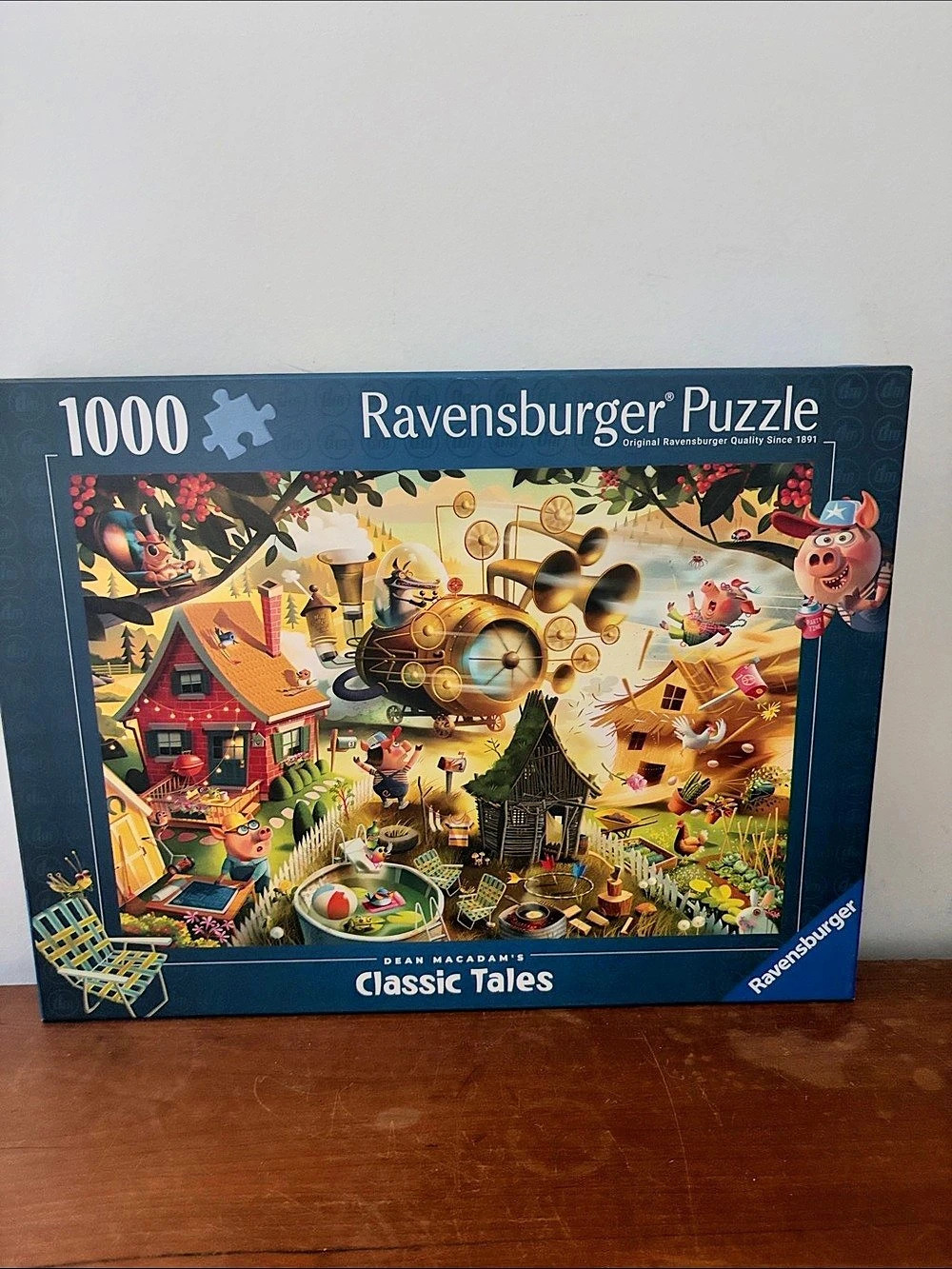 Ravensburger Classic Tales 1000-Piece Jigsaw Puzzle look out little pigs